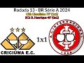 Campanha do Criciúma no 1° Turno do Brasileirão Série A de 2024