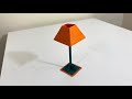 DIY MINIATURE LAMP | EASY ORIGAMI FLOOR LAMP | Dollhouse Furnitures | Eng Subtitles | Crafts At Ease