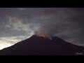 桜島の南岳山頂火口と昭和火口で同時火映現象