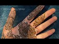 Very Beautiful gulf Bold Rose Henna Design Tutorial | Beautiful Gulf Henna Design for Eid 2024