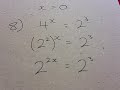 Grade 8+ Mathematics - Algebraic Equations - Exponential Equations