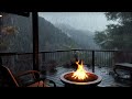 Night Rain Thunder For Deep Sleep  Wonderfully Relaxing to Relax A Tired Body