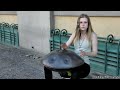 Great Street Music in Prague. The Hang Instrument Steel Pan. Old Town Square