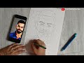 Draw With Me Virat Kohli , How To Draw Virat Kohli Outline Tutorial,The Creative Canvas