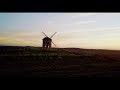 Epic drone flight through Chesterton Windmill at sunset