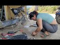 Girl repairs and restores electric vehicles. Broken IC, replaced key, broken brake lever...