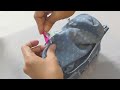 DIY Irregular Patchwork Denim Bag Out of Old Jeans Fabric Remnants | Bag Tutorial | Upcycled Craft