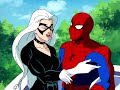 Black Cat and Spider Man Flirting and Kissing