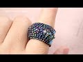 Layered beaded ring elegant and easy to make for beginners , beading tutorial