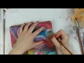 Acrylic abstract art tutorial-art journal page. How to blend acrylics, abstract painting techniques.