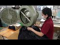 Process of mass-producing school uniforms. A Japanese uniform factory with a history of 170 years