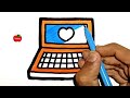 How to Draw a Laptop - Drawing and Coloring for Kids, Toddlers | Ashay