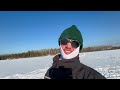 SLAMMING BIG PIKE Through Ice  - Winter Camping Adventure