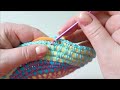 Crochet a round T-shirt yarn rug