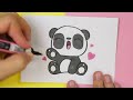 COMO DIBUJAR UN PANDA KAWAII PASO A PASO - Dibujos kawaii fáciles