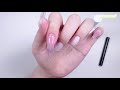 sub) Sparkling Wavy nails! 🌊🦋💗/🇰🇷Korean Nails / Extension Nails / Nail art / Self-nails / ASMR