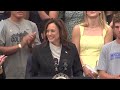 Kamala Harris makes first speech since Biden endorsement – watch live