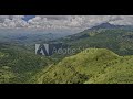 Stockvideo Ella Sri Lanka Aerial v26 flyover Little Adam's Peak capturing hillside tea plantations a
