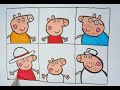 How to draw🖌🎨 PEPPA PIG 🐖 and family step by step.Easy drawing and coloring.