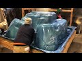 Vacuum forming an acrylic spa shell at Aspen Spas