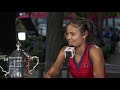 Emma Raducanu discusses winning the 2021 US Open