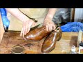 ASMR How to shine Corno Blu Lyra adelaide oxford dress shoes