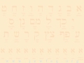 Hebrew Alphabet (Just the Letters)