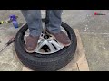 How to take a tire off the rim/easy/safe/smooth technique