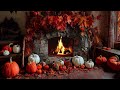 Cozy Autumn Fireplace Sounds 8h - Relaxing Autumn Ambience - Halloween Ambience