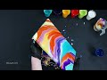 acrylic pour painting under 1 minute - the snake technique