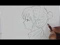 How to draw easy anime girl|tutorial|step by step| #tutorial #drawing #anime