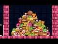 Super Mario Bros. but Mario and 9999 Tiny Mario guide giant BUTT Peach to SKINNY | Game Animation