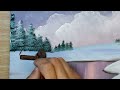 Snowy Landscape Easy to Paint / Acrylic Painting For Beginners