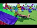 TRANSPORTING CARS, AMBULANCE, POLICE CARS, FIRE TRUCK, MONSTER TRUCK OF COLORS! WITH TRUCKS!  FS 22