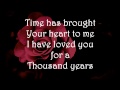 A Thousand Years - Christina Perri ( Lyrics )
