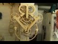 Grasshopper escapement wooden gear clock 4 (stabilised)