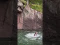Cliff jumping look when I land at the end