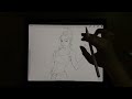 From rough sketch to final stage - draw with me character design  ASMR + music