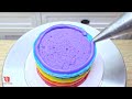 Rainbow Chocolate Cake Decorating 🌈Amazing Rainbow Cake | Beautiful Square Rainbow Cake Compilation