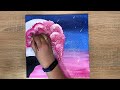 Moonlight Acrylic painting Step by Step | The painting is a pink tree.
