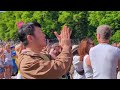 Swedes singing the National Anthem of Sweden in Stockholm Haga Parken in honour of Sweden’s B-day