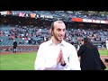 Shulem Lemmer Performs National Anthem At San Francisco Giants Game