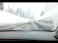 Tahoe snow, while driving Evo