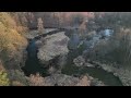 Bolimowski Park Krajobrazowy. Wiosna. Błoto. Panorama. Rzeka Rawka. Dron 4k HD
