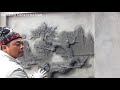 Beautiful Art Rendering Sand And Cement On Wall Concrete - Amazing Building Construction