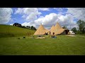Three Giant Hat Tipi Build [time laps]