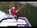 5 year old Hunter throws his fishing rod