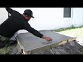 Creating a concrete slab from start to finish