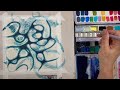 Neurographic Art Using Watercolors And Mixed Media | 2024 - 27