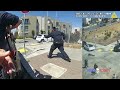 Man Gets Shot by Police After Trying to interfere in an Arrest and Pointing a Gun at Officers